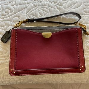 Leather Coach Wristlet